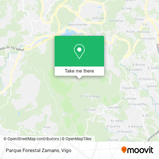 Parque Forestal Zamans map