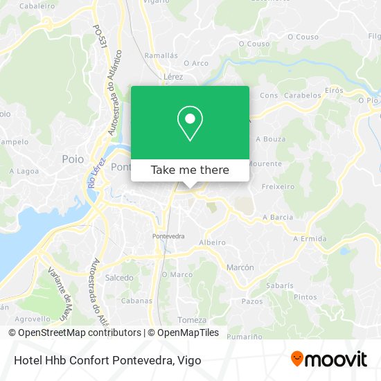 Hotel Hhb Confort Pontevedra map