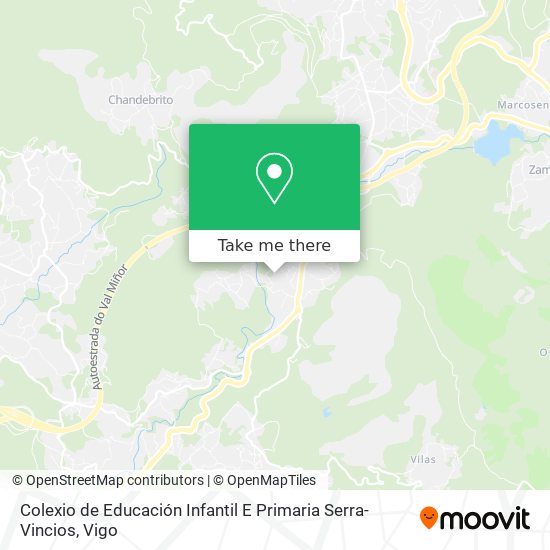 mapa Colexio de Educación Infantil E Primaria Serra-Vincios