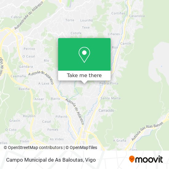 mapa Campo Municipal de As Baloutas