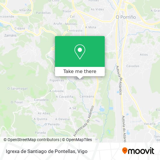 Igrexa de Santiago de Pontellas map