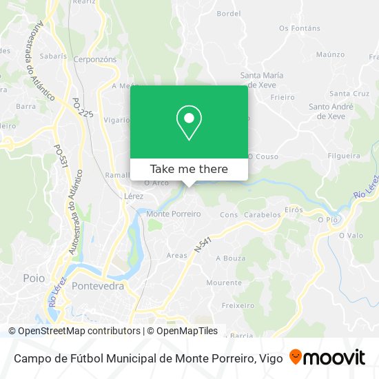 Campo de Fútbol Municipal de Monte Porreiro map
