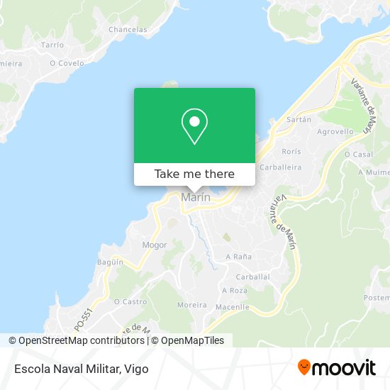 mapa Escola​ Naval Militar