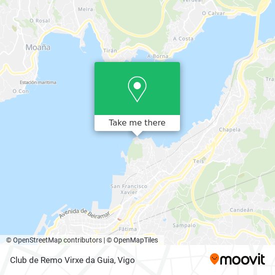 mapa Club de Remo Virxe da Guia