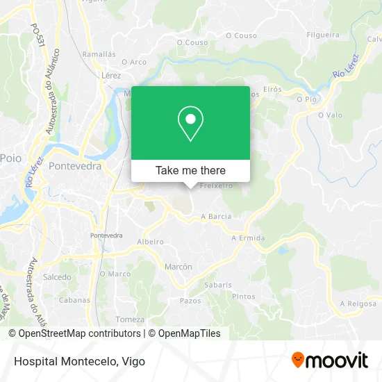Hospital Montecelo map