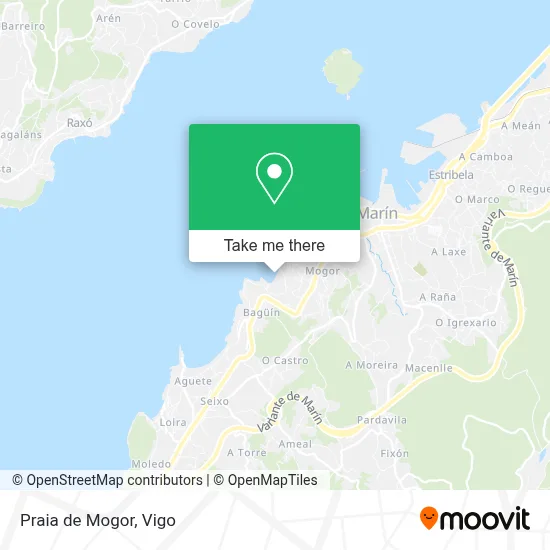 Praia de Mogor map