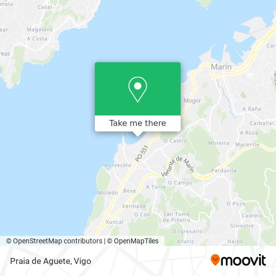 Praia de Aguete map