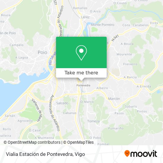 mapa Vialia Estación de Pontevedra