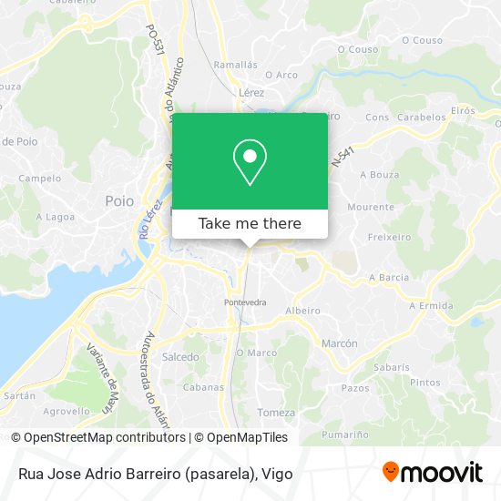 mapa Rua  Jose Adrio Barreiro (pasarela)