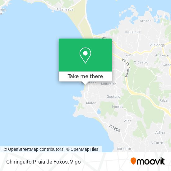 Chiringuito Praia de Foxos map