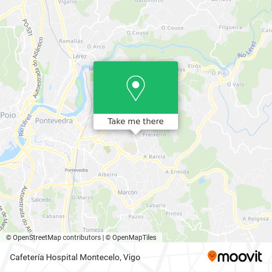 mapa Cafetería Hospital Montecelo