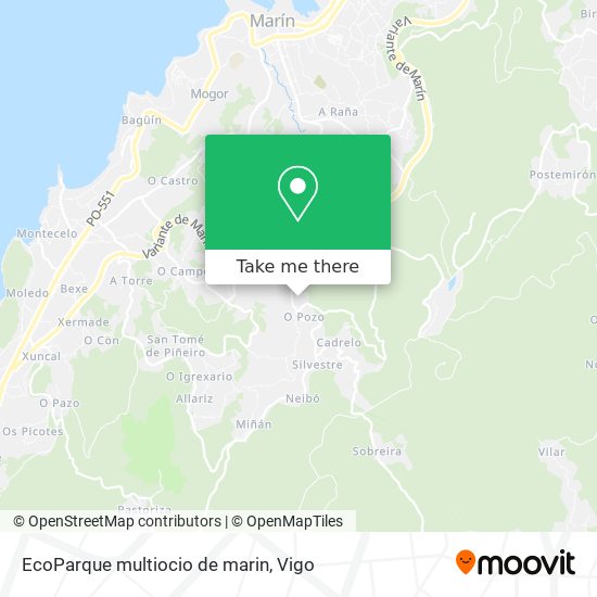 EcoParque multiocio de marin map