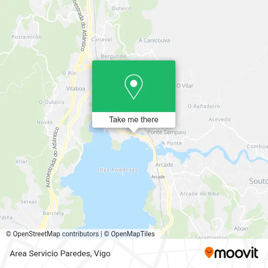 Area Servicio Paredes map