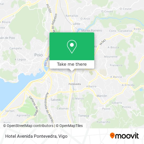 mapa Hotel Avenida Pontevedra