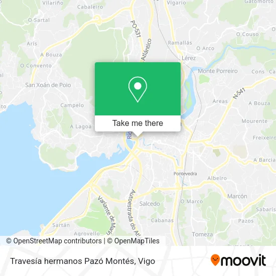 Travesía hermanos Pazó Montés map