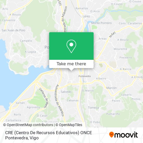 CRE (Centro De Recursos Educativos) ONCE Pontevedra map