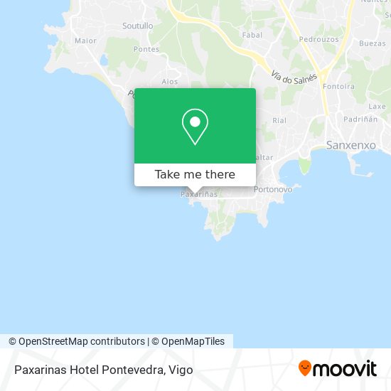 mapa Paxarinas Hotel Pontevedra