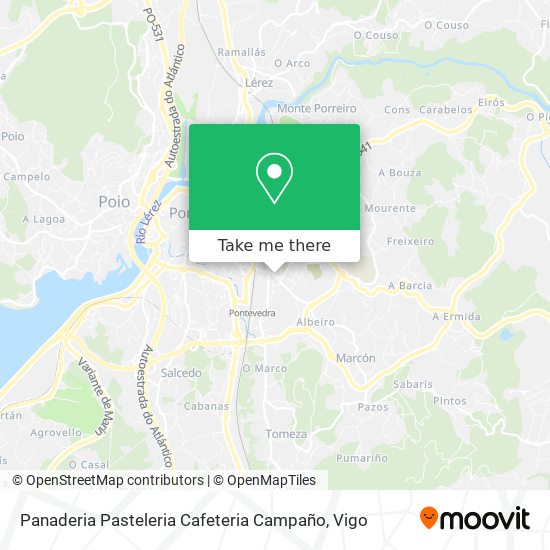 Panaderia Pasteleria Cafeteria Campaño map