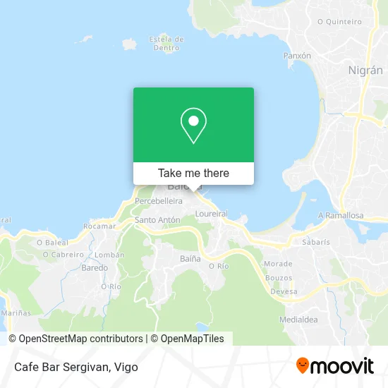 Cafe Bar Sergivan map