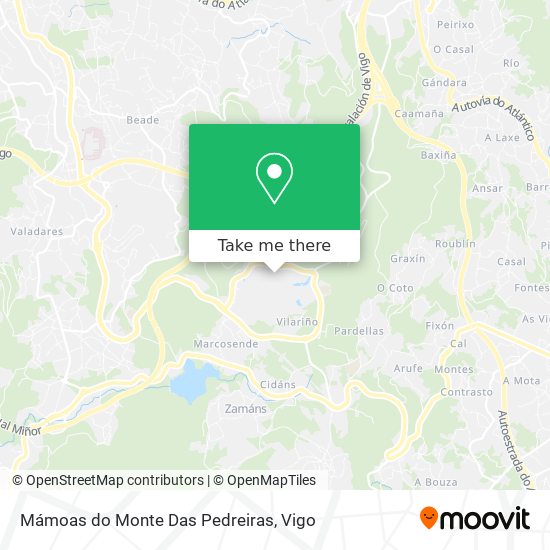 mapa Mámoas do Monte Das Pedreiras
