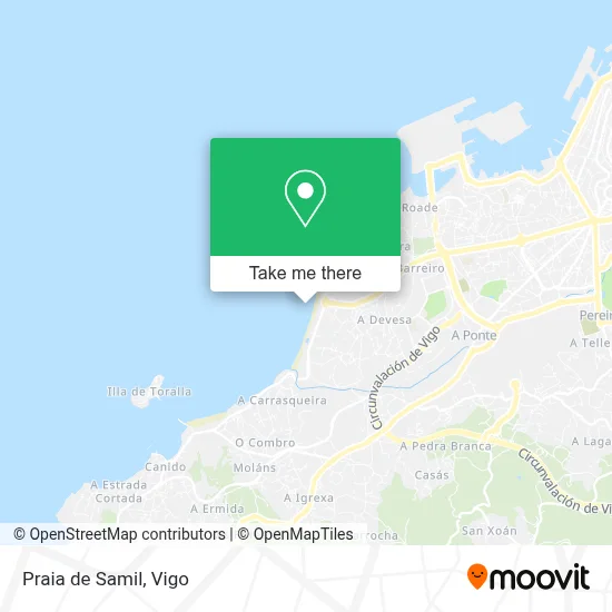 mapa Praia de Samil