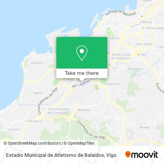 Estadio Municipal de Atletismo de Balaídos map