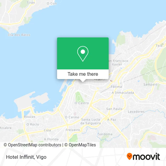 Hotel Inffinit map