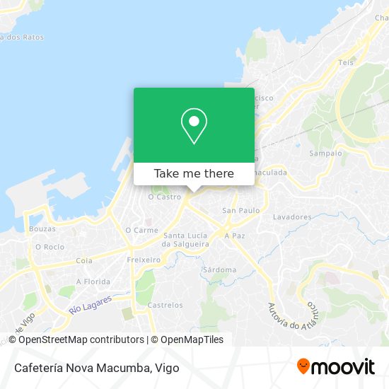 mapa Cafetería Nova Macumba