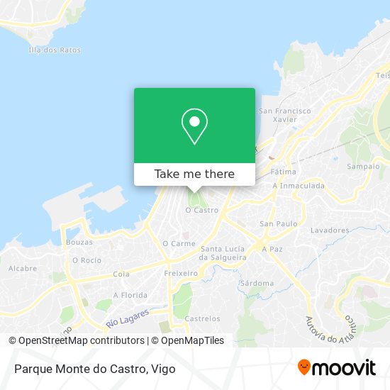 mapa Parque Monte do Castro