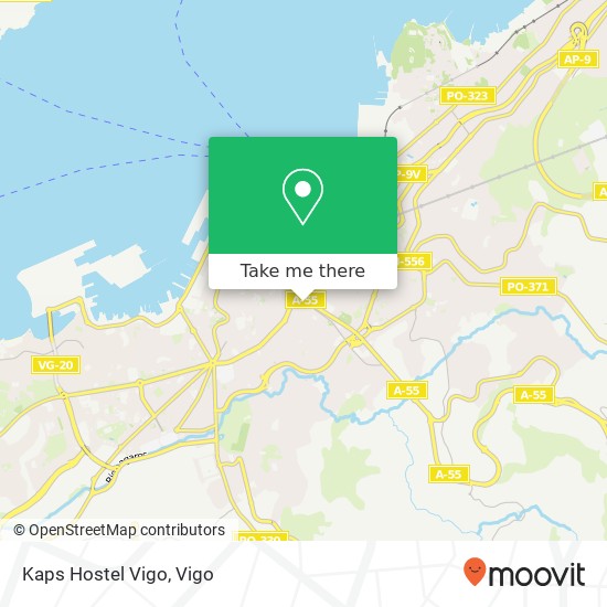 mapa Kaps Hostel Vigo