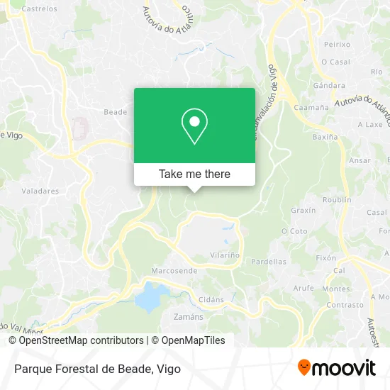 Parque Forestal de Beade map
