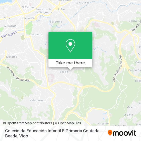 Colexio de Educación Infantil E Primaria Coutada-Beade map