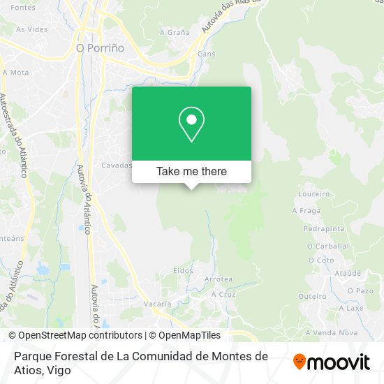 Parque Forestal de La Comunidad de Montes de Atios map