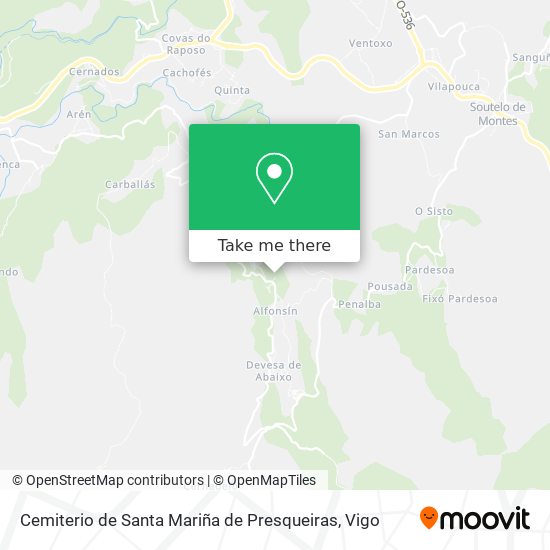 Cemiterio de Santa Mariña de Presqueiras map