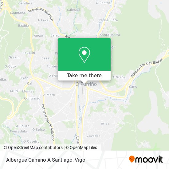 Albergue Camino A Santiago map