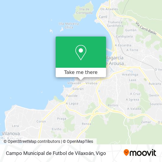 mapa Campo Municipal de Futbol de Vilaxoán