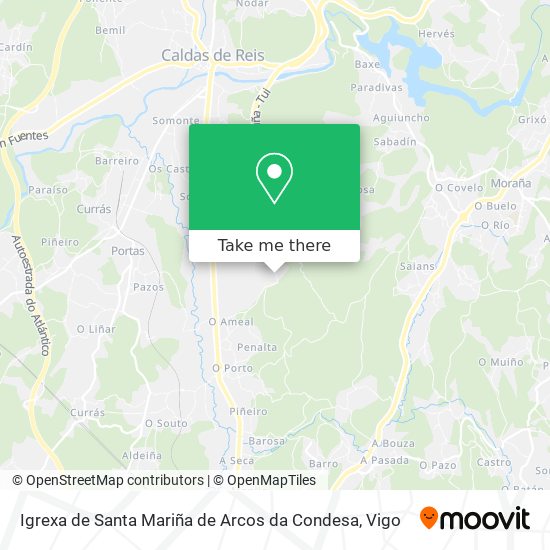 Igrexa de Santa Mariña de Arcos da Condesa map