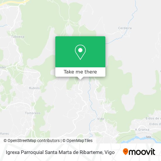 Igrexa Parroquial Santa Marta de Ribarteme map