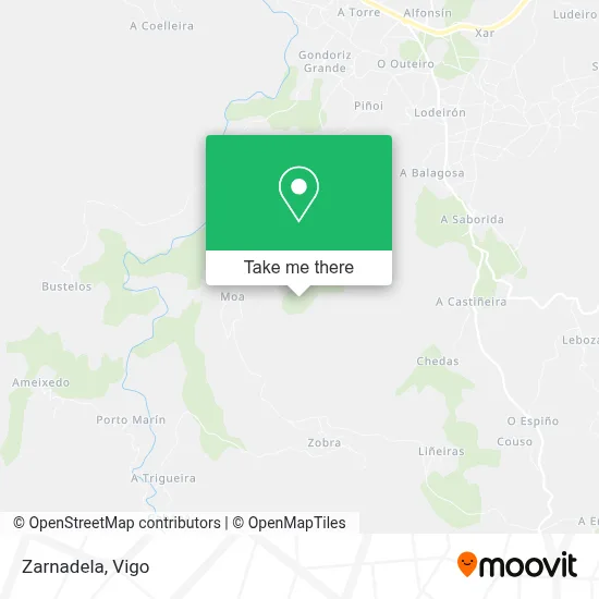 Zarnadela map