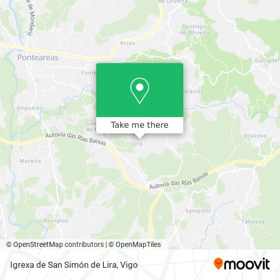 Igrexa de San Simón de Lira map