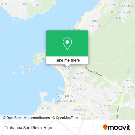Trabanca Sardiñeira map