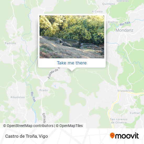Castro de Troña map