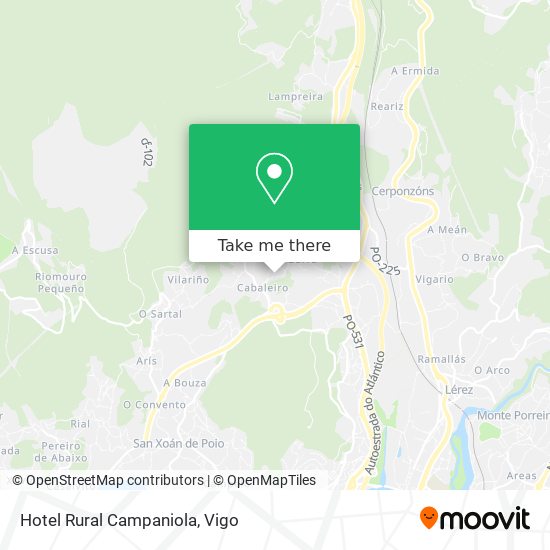 Hotel Rural Campaniola map