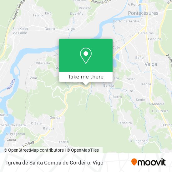 Igrexa de Santa Comba de Cordeiro map