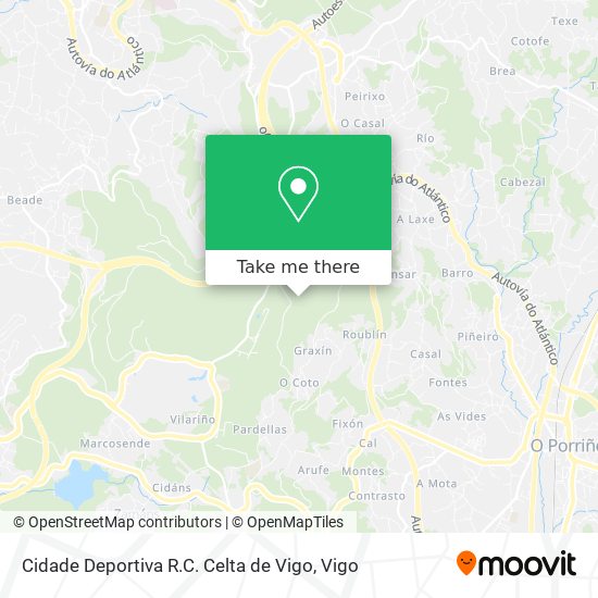 Cidade Deportiva R.C. Celta de Vigo map