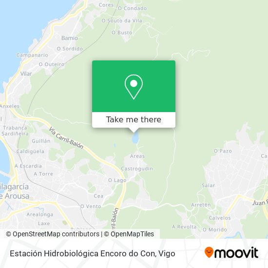 Estación Hidrobiológica Encoro do Con map