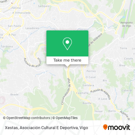 Xestas, Asociación Cultural E Deportiva map