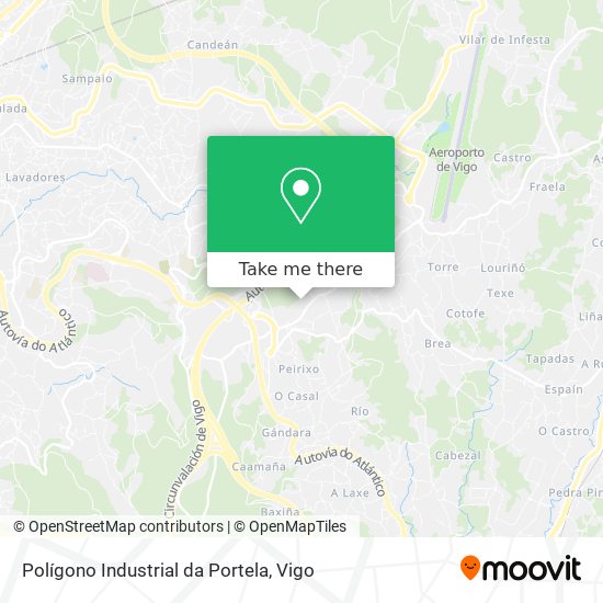 mapa Polígono Industrial da Portela