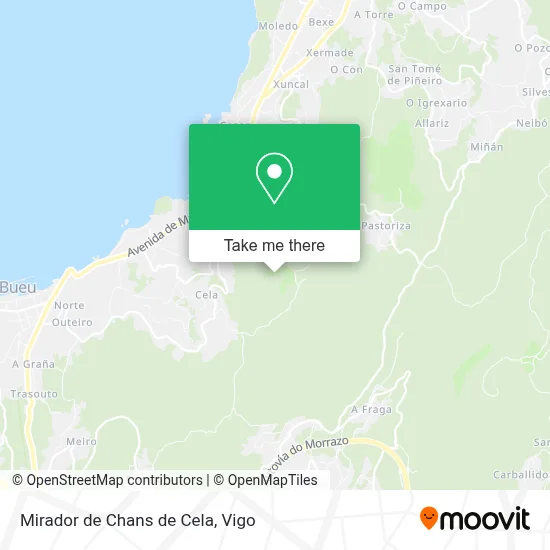 Mirador de Chans de Cela map