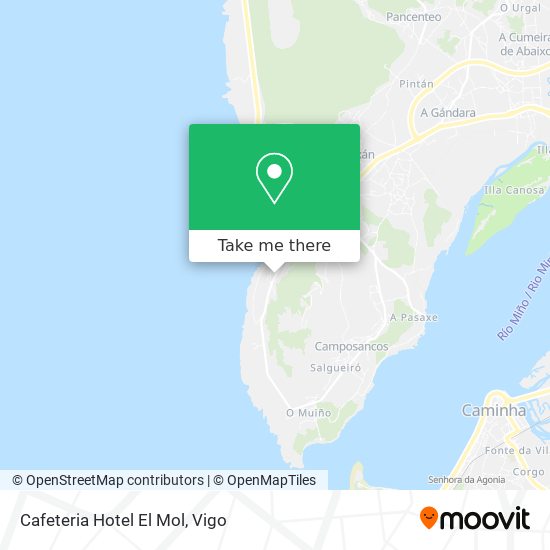 mapa Cafeteria Hotel El Mol